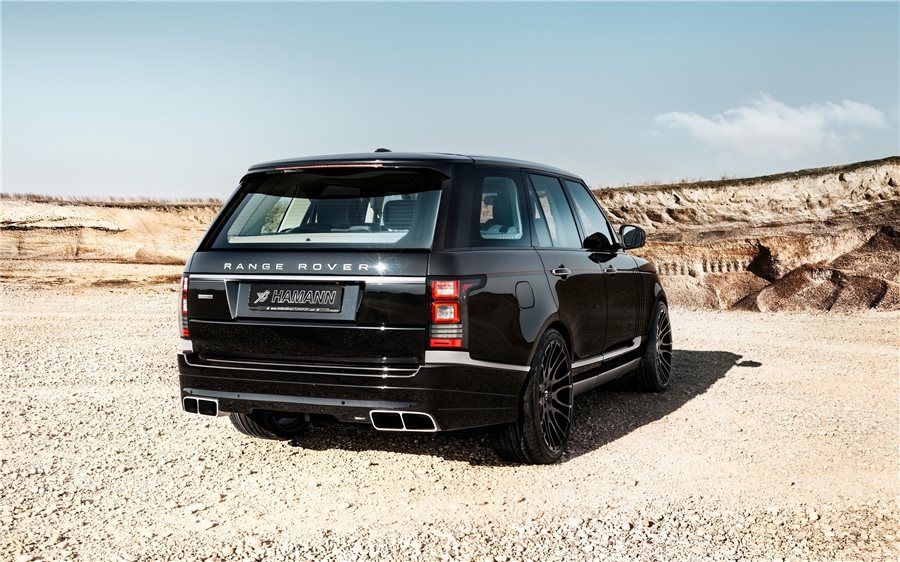 Юбка заднего бампера HAMANN оригинал с Серыми насадками для Range Rover Vogue