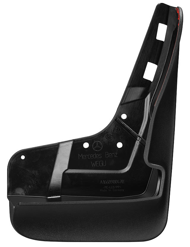 Брызговики передние для автомобиля Mercedes-Benz ML166 (c порогами).