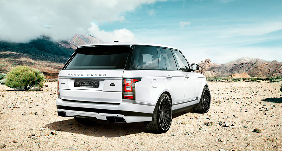 Юбка заднего бампера HAMANN оригинал с Черными насадками для Range Rover Vogue